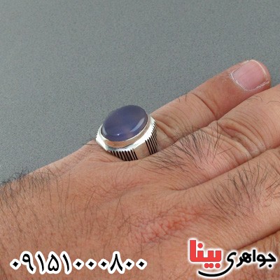 انگشتر عقیق یمنی کبود خاص موکل دار _کد:23994