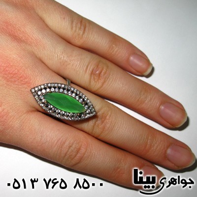 انگشتر جید زنانه عثمانی درشت