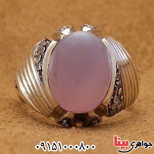 انگشتر عقیق یمنی کبود بسیار زیبا و خاص _کد:24073