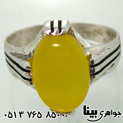 انگشتر عقیق شرف الشمس مردانه چهار چنگ