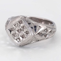 انگشتر الماس دست ساز فاخر مردانه 