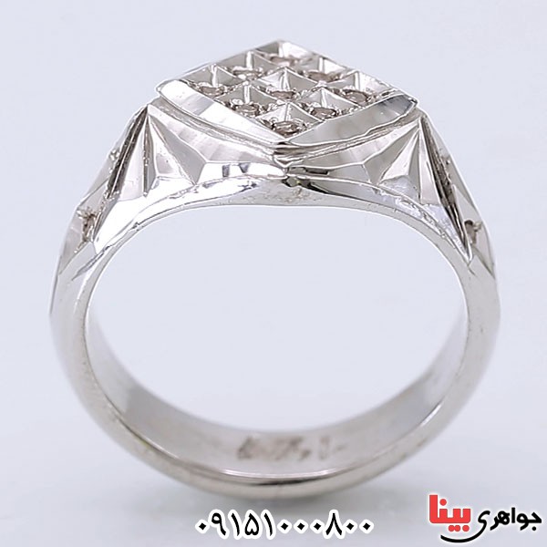 انگشتر الماس دست ساز فاخر مردانه _کد:24078