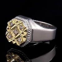 انگشتر الماس دست ساز خاص و فاخر مردانه 