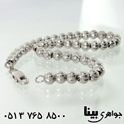 دستبند نقره توپی تراش