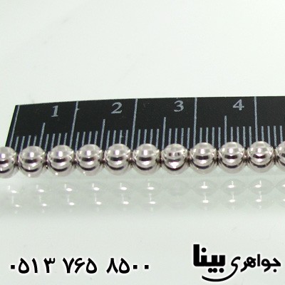 دستبند نقره توپی تراش