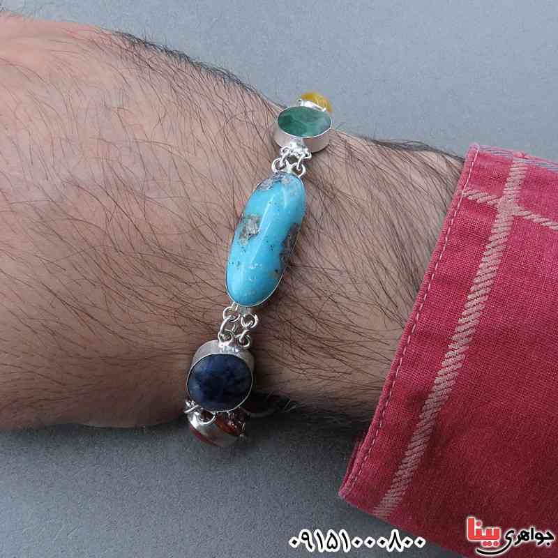 دستبند چند جواهر سلجوقی مناسب سنگ درمانی _کد:24117