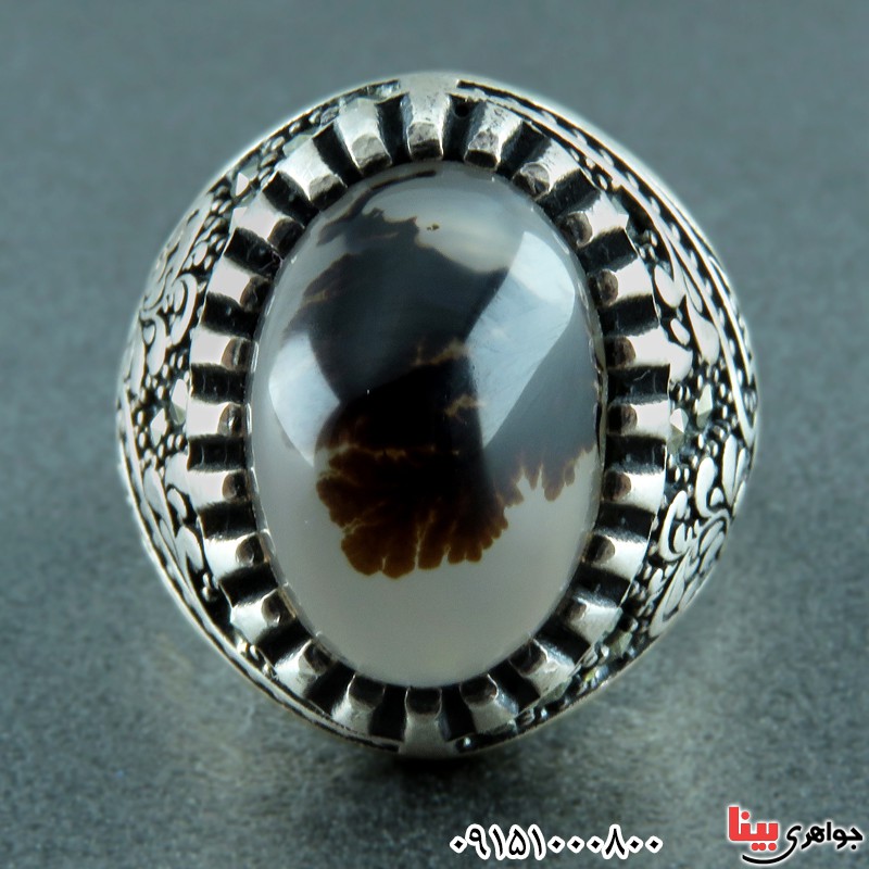 انگشتر عقیق شجری طبیعی طرح مارکازیت اسپرت _کد:24119 انگشتر عقیق شجری طبیعی طرح مارکازیت اسپرت _کد:24119