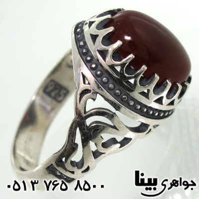 انگشتر عقیق مردانه طرح اسلیمی
