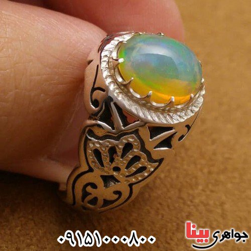 انگشتر اوپال دست ساز و خاص _کد:24237