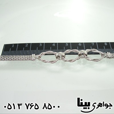 دستبند نقره ایتالیایی زنانه طرح ترکیبی