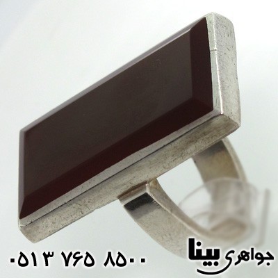 انگشتر عقیق مردانه مستطیلی فاخر