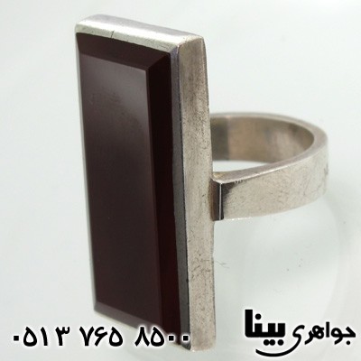 انگشتر عقیق مردانه مستطیلی فاخر