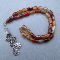 تسبیح عقیق یمنی 33 دانه ای خوشرنگ 