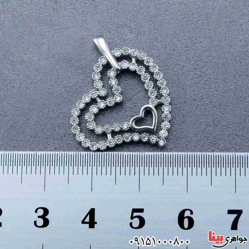 گردنبند نقره قلبی شکل بسیار زیبا _کد:24326