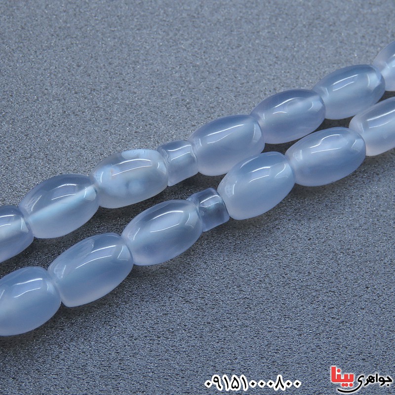 تسبیح عقیق یمنی کبود 33 دانه ای خوشرنگ _کد:24349