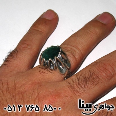 انگشتر زمرد زامبیا درشت مردانه