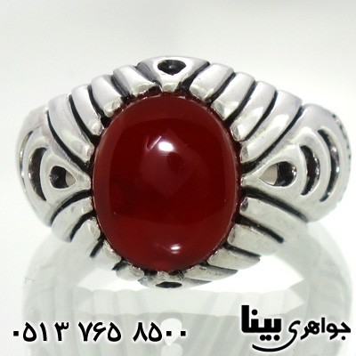انگشتر عقیق یمنی مردانه هلالی