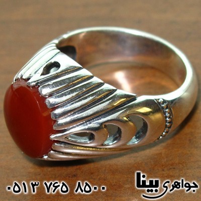 انگشتر عقیق یمنی مردانه هلالی