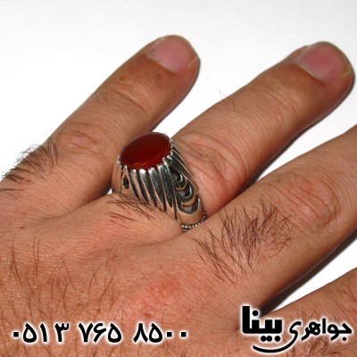 انگشتر عقیق یمنی مردانه هلالی