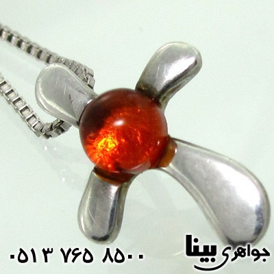گردنبند کهربا لهستان طرح صلیب