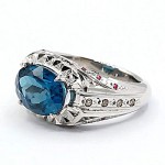 دور یاقوت و الماس فاخر مردانه _کد:24558