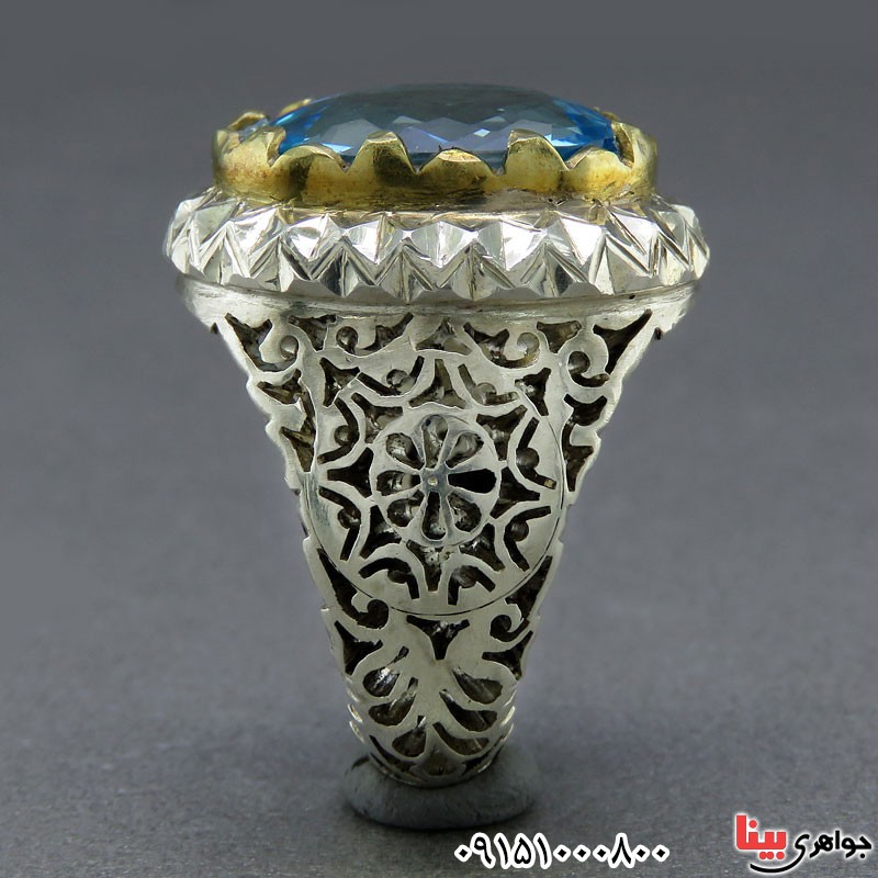 انگشتر توپاز درشت فاخر مردانه _کد:24582