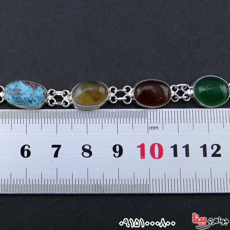 دستبند چند جواهر دست ساز خاص و زیبا _کد:24610