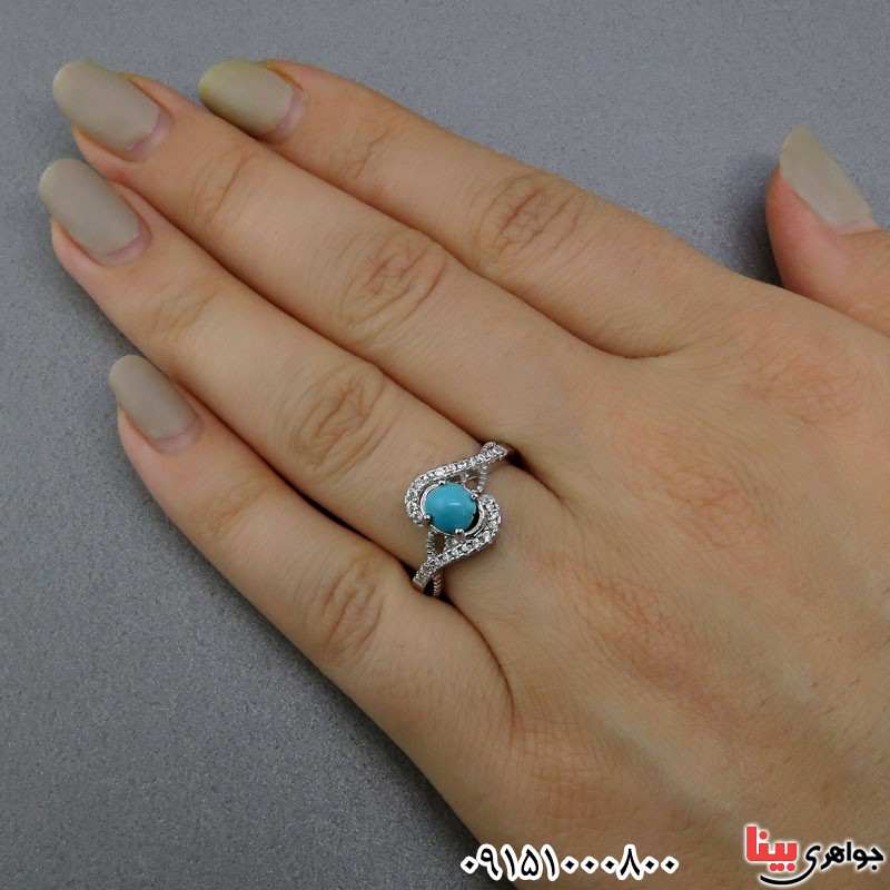 انگشتر فیروزه نیشابور زیبا زنانه _کد:24692