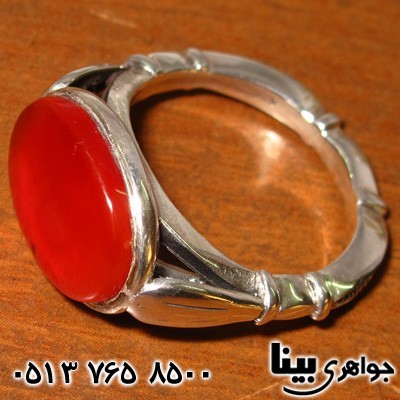 انگشتر عقیق یمنی مردانه طرح صفوی 01