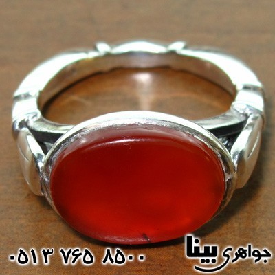 انگشتر عقیق یمنی مردانه طرح صفوی 01