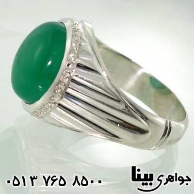 انگشتر عقیق سبز مردانه