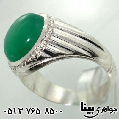 انگشتر عقیق سبز مردانه