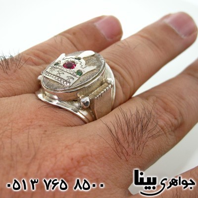 انگشتر نقره مردانه فاخر طرح قجری