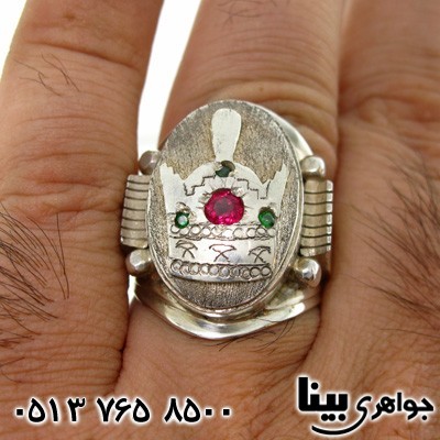 انگشتر نقره مردانه فاخر طرح قجری