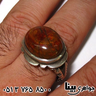 انگشتر جاسپر مردانه طرح صفوی قدیمی