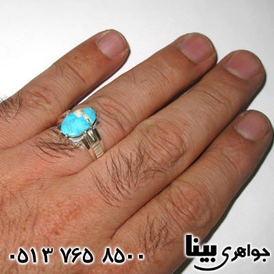 انگشتر فیروزه نیشابوری شجری مردانه