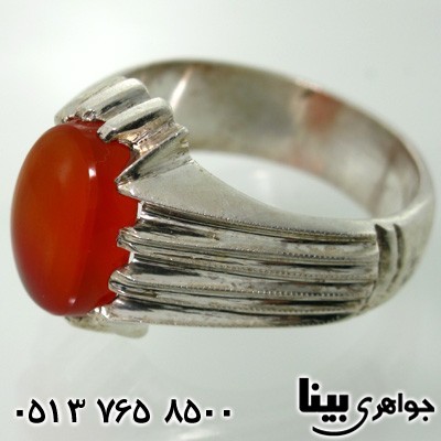 انگشتر عقیق یمنی مردانه 12 چنگ
