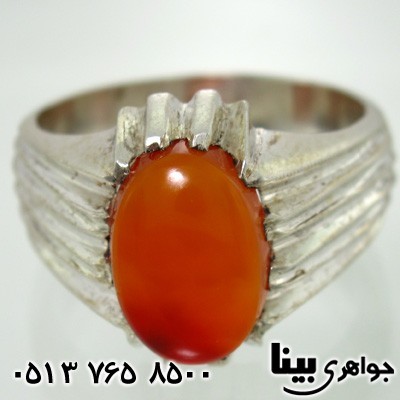 انگشتر عقیق یمنی مردانه 12 چنگ