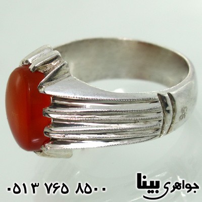 انگشتر عقیق یمنی مردانه 12 چنگ