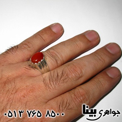 انگشتر عقیق یمنی مردانه 12 چنگ