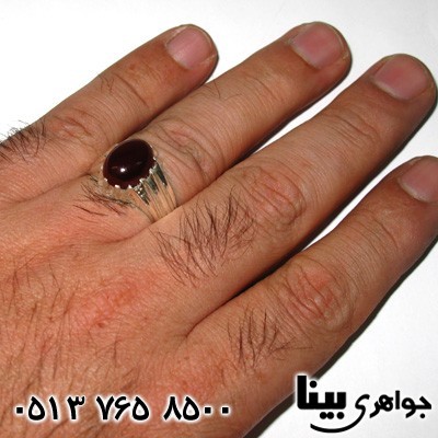 انگشتر عقیق قرمز خراسانی مردانه