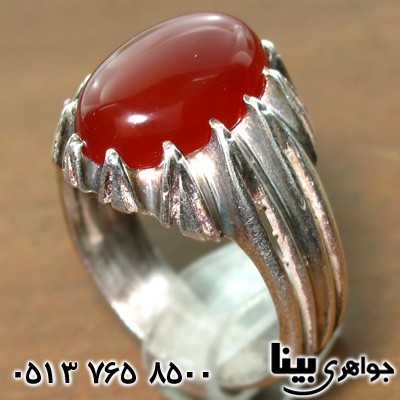 انگشتر عقیق قرمز مردانه