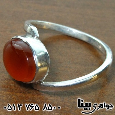 انگشتر عقیق یمنی بیضی ساده