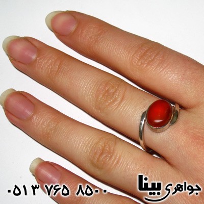 انگشتر عقیق یمنی بیضی ساده