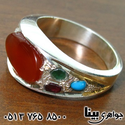 انگشتر چند جواهر مردانه هفت نگین
