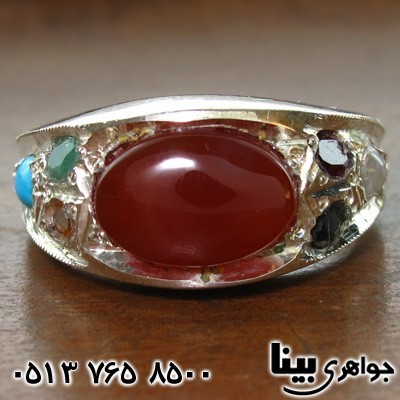 انگشتر چند جواهر مردانه هفت نگین 01