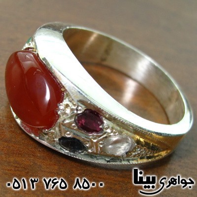 انگشتر چند جواهر مردانه هفت نگین 01