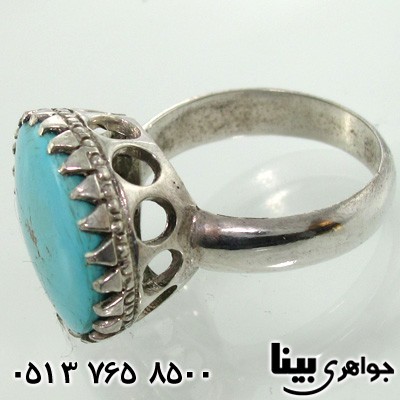 انگشتر فیروزه نیشابوری مردانه درشت
