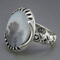 انگشتر عقیق شجری خوش نقش مردانه زیبا 