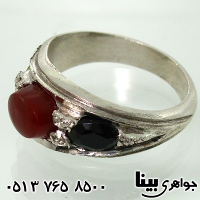 انگشتر چند جواهر مردانه سه نگین 02